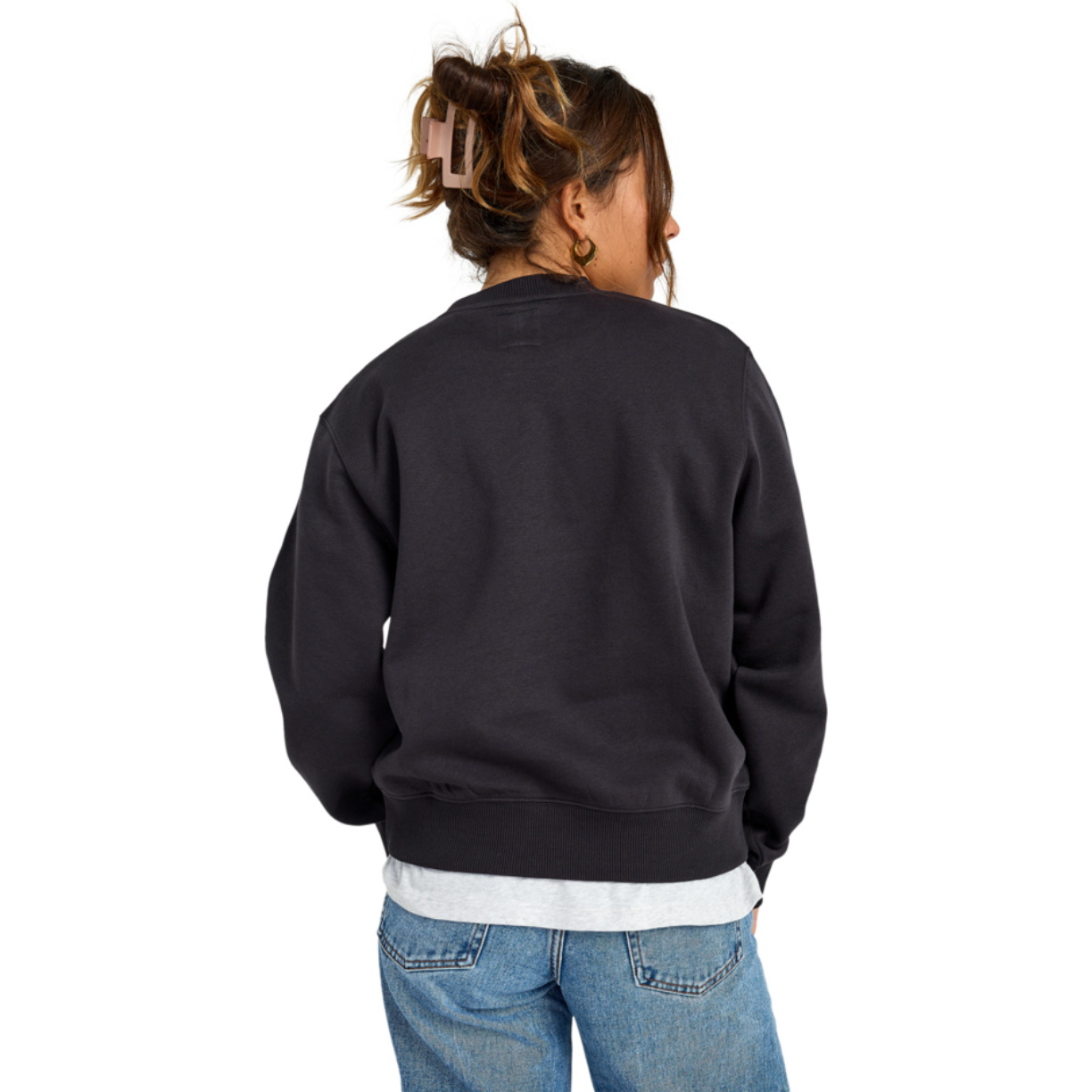 2025 Billabong Mujer Árbol Genealógico Crew Fleece EBJSF00191 - Black Pebble